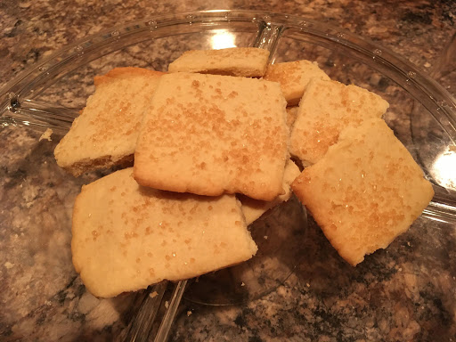 Fresh baked shortbread cookies