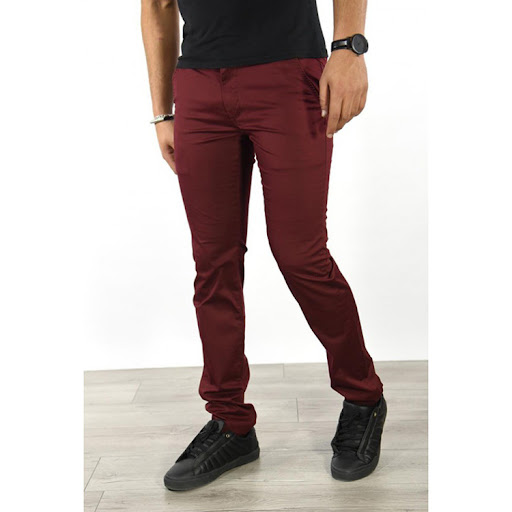 Title 5, New Mens Daily Solid Color Casual Trousers Com...