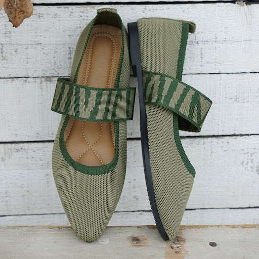Title 13, New Flying Woven Shallow Mouth Pointed Flat Shoes