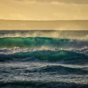 Rolling ocean waves