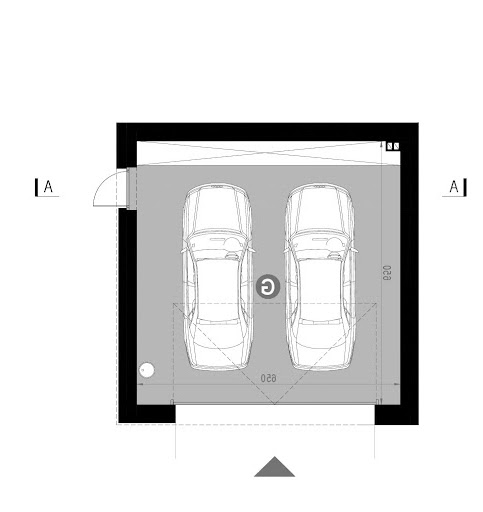 Koncept G7 - Rzut garażu