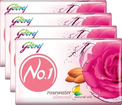 Godrej No 1 Godrej No.1 Rosewater Almond - 4*100 gm