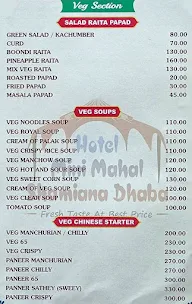 Hotel Mini Mahal menu 5