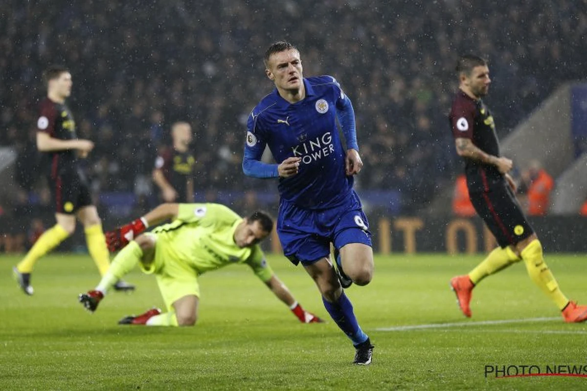 Vardy is terug 'de oude' en knalt Leicester City met een hattrick voorbij Manchester City