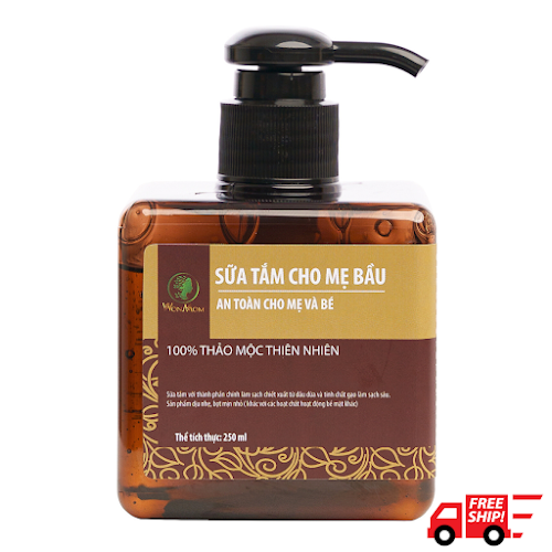 Sữa tắm thảo mộc mềm mại, sáng hồng da cho mẹ bầu Wonmom 250ml