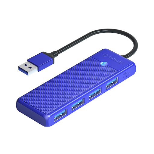 Bộ chia/ Hub USB ra 4 cổng USB 3.0 Orico PAPW4A-U3-015-BL-EP (Xanh)