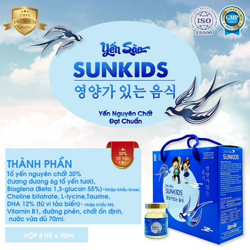 YẾN SÀO SUNKIDS Bổ sung dưỡng chất cho trẻ nhỏ- Hàng chính hãng BIMIPharma xách 6 hũ_LITAHA