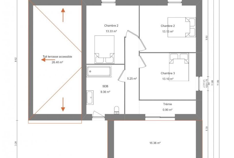  Vente Terrain + Maison - Terrain : 1 558m² - Maison : 130m² à Cattenières (59217) 