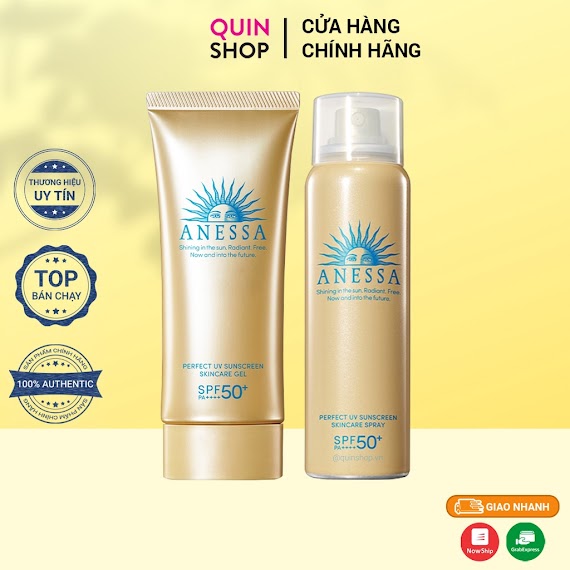 Gel Và Xịt Chống Nắng Anessa Perfect Uv Sunscreen Skincare