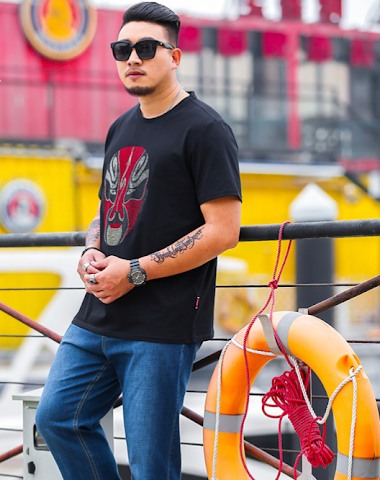 Summer Men's Short Sleeve T-shirt M - 1