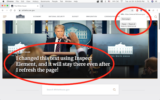 Permanent Inspect Element chrome extension