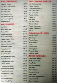 Hotel Tanishkka menu 1