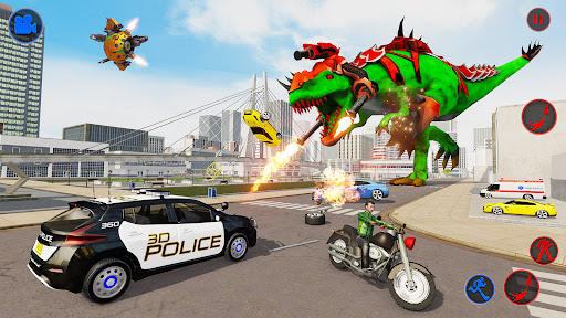 Screenshot Flying Dino Robot Car Games