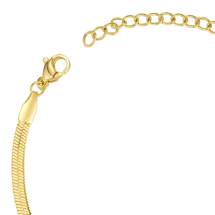 Bracelet simple en acier plaqué titane or 18K, un bijou élégant et durable, idéal pour un usage quotidien. Sublimez votre look!