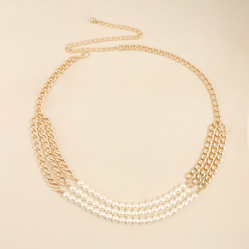 Title 11, New Ladies Waist Chain Three-layer Pearl Chain ...