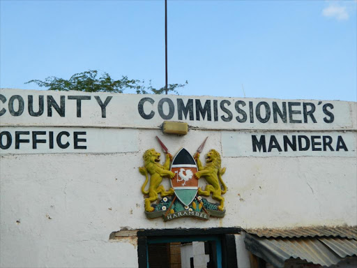 The officeof the Mandera county commissioner Fredrick Shisia./FILE