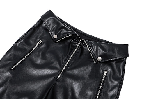 Title 10, High Waist Straight Loose Wide Leg Casual Leath...