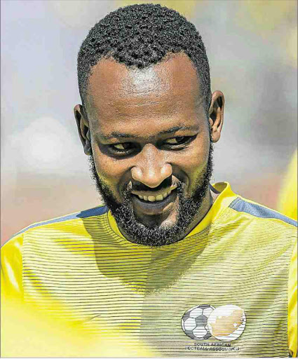 DETERMINED: Bafana midfielder Mpho Makola Picture: GALLO IMAGES