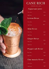 Cane Rich Juice Bar menu 1