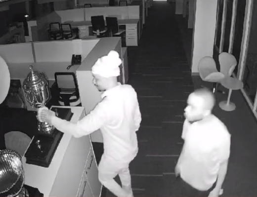 Two alleged burglars made their way into Saru House on Monday.