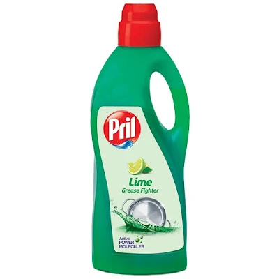 Pril Dishwash Liquid - Lime, 2X Active - 2 ltr
