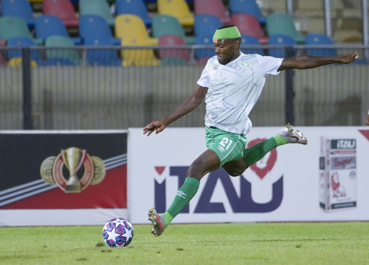 Victor Letsoalo of Bloemfontein Celtic during the DStv Premiership 2020/21 football match between Bloemfontein Celtic and Black Leopards at Dr. Petrus Molemela Stadium on 25 November 2020.