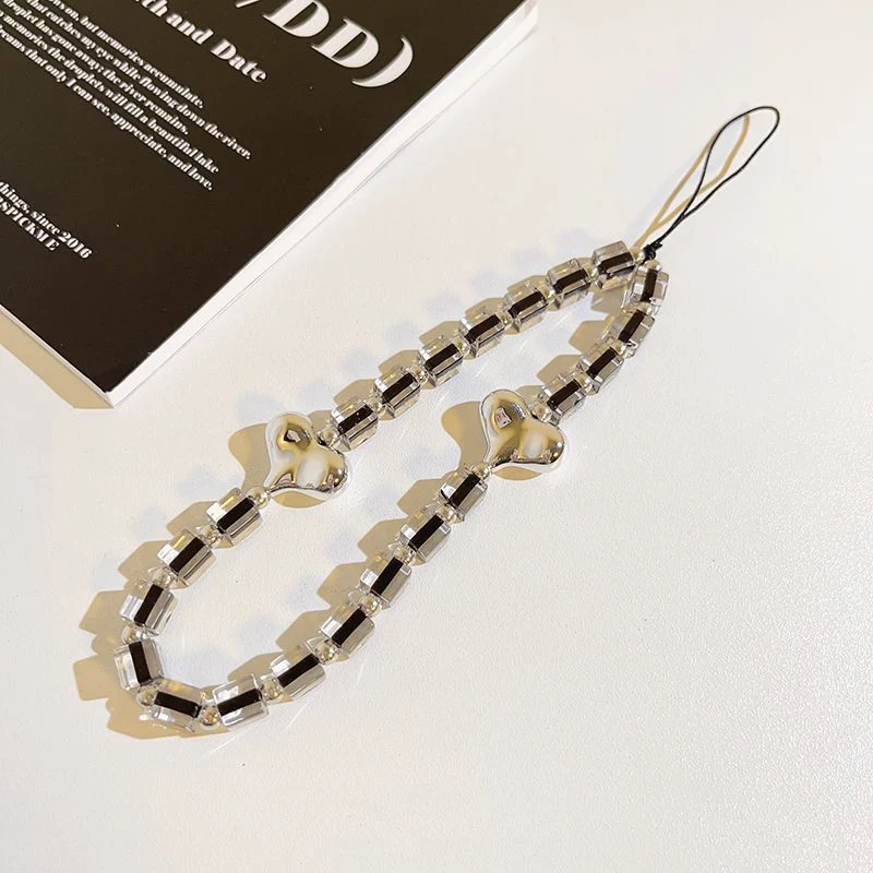 Love Bead armband telefoonkoord, een stijlvolle en veilige manier om je smartphone te dragen. Combineert functionaliteit met een modieuze look.