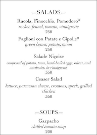 Bar Palladio menu 2