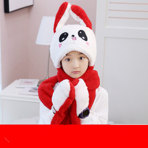 Title 2, Rabbit Hat Neck Cover Childrens Hat Scarf Warm...