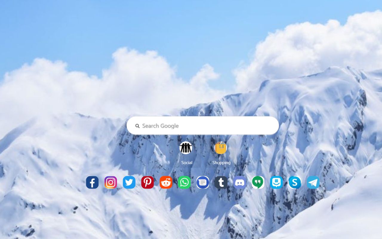 Ice Snow Wallpaper New Tab Theme [Install] Preview image 0