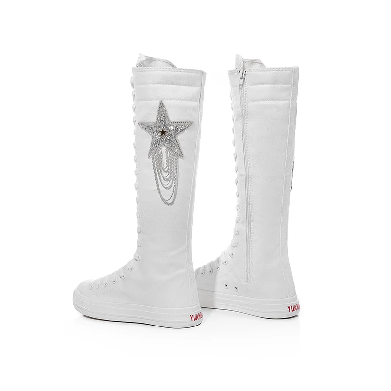 Vijfpuntige ster canvas boots, ideaal voor stijl en comfort. Perfect voor dagelijks gebruik, duurzaam en met een uniek ontwerp.