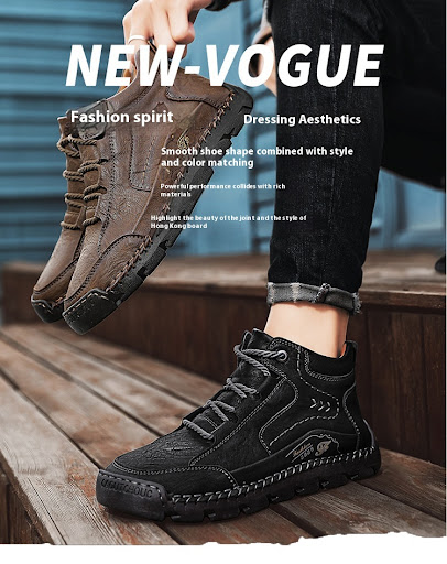 Title 7, Mens Casual High Top Cotton Padded Warm Handma...