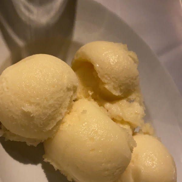 Passionfruit sorbet was amazing!