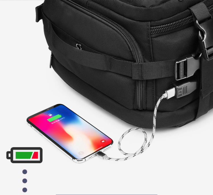 Title 10, Grote waterdichte outdoor reisrugzak met USB, i...