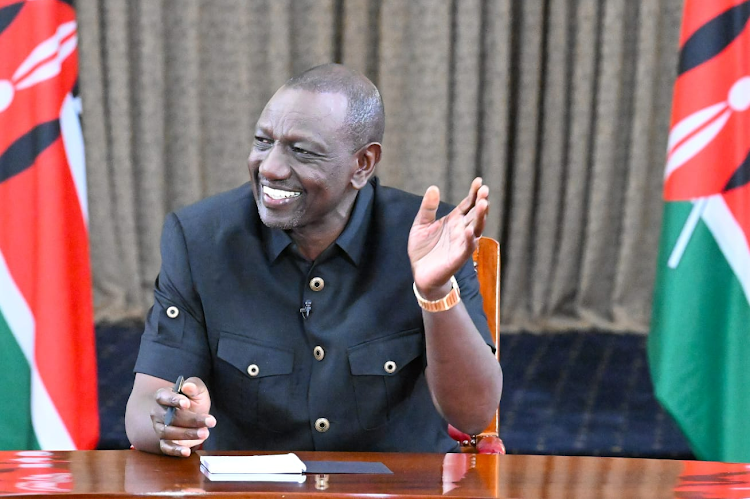 President William Ruto during the media round table at State House Nairobi, December 17, 2023.