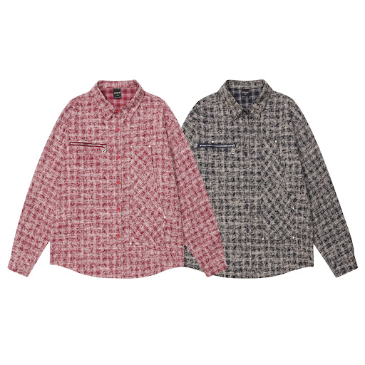 Title 19, Mens And Womens Maychao Plaid Shirt Coat with...