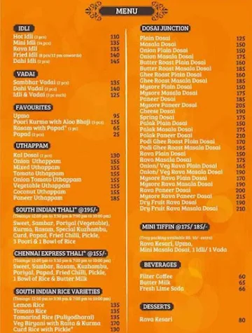 Namaste Dosa menu 