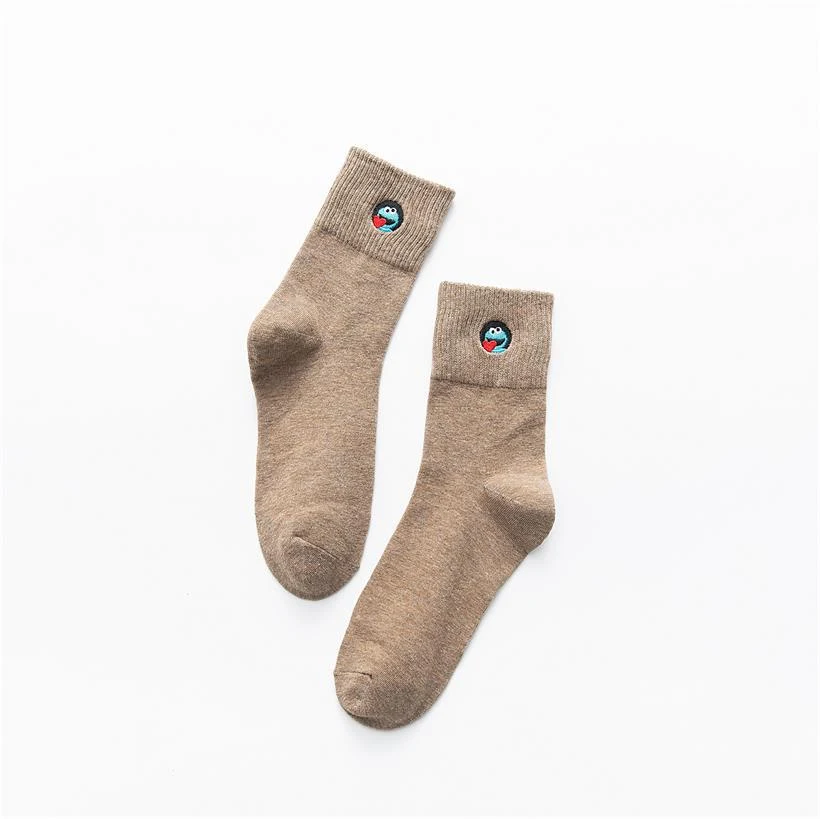 Funny Cartoon Embroidery Socks Male Japanese Style, comfortable and stylish, perfect for adding a touch of fun to your e