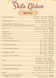 Shila Kitchen menu 1