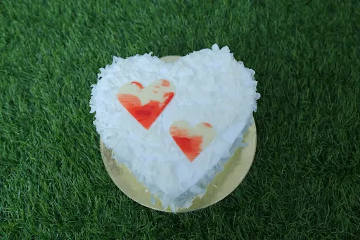 Vanilla White Chocolate Heart Cake