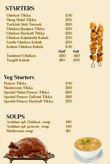 The Arabian Mandi And Biryani Hosue menu 