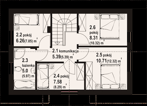 Miłowo aa 70 - Rzut poddasza