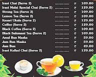 Irani Chai &Bun Maska menu 1