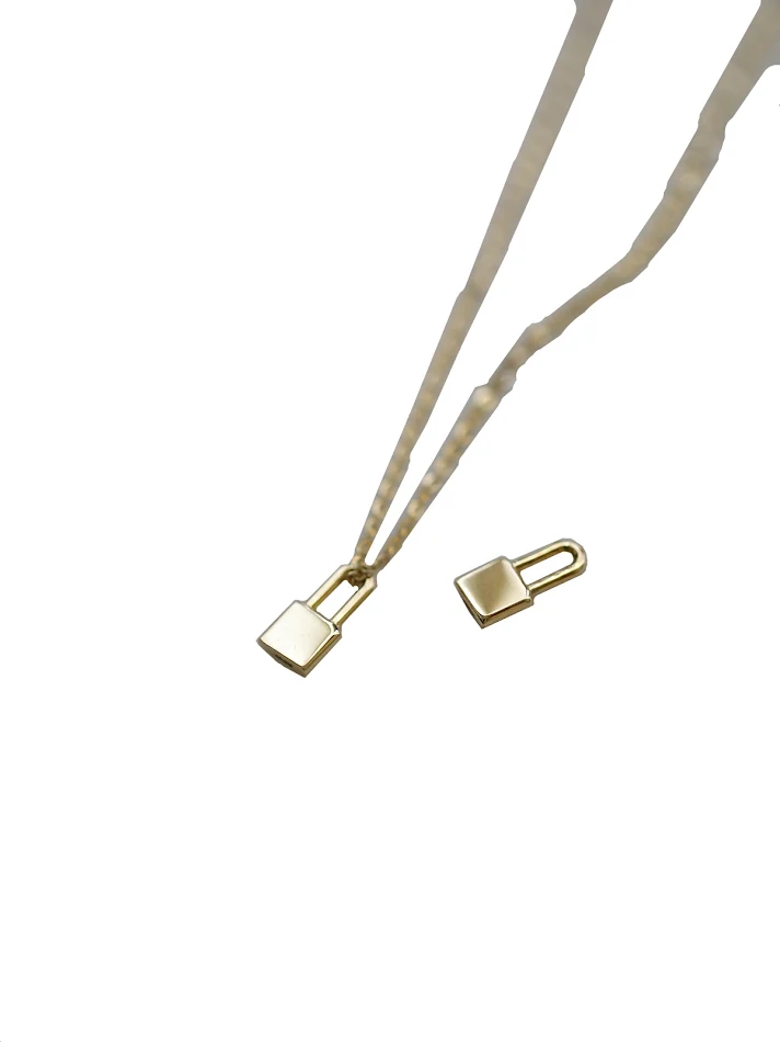 S925 Zilveren Vergulde 14K Gouden Slot Kop Halsketting, een stijlvol sieraad dat elegantie en vertrouwen uitstraalt.