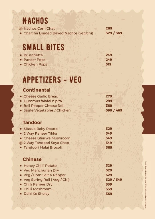 Chill'm Bar & Cafe menu 