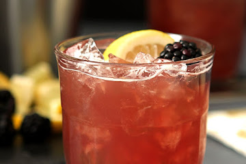Blackberry Bourbon and Cranberry Cocktail