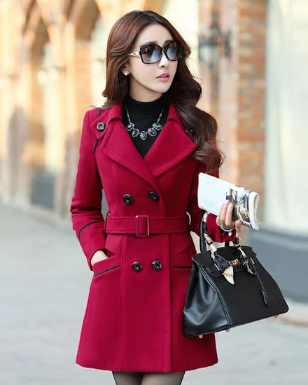 Autumn Winter Women Wool Coat 2022 Ladies Woolen Long Coa... - 1