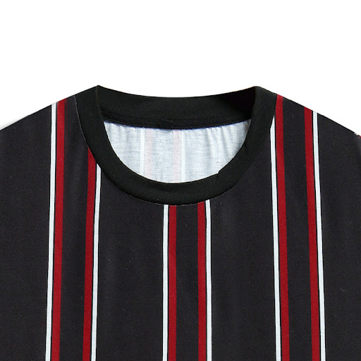 Title 3, Mens summer t-shirt with contrasting vertical ...