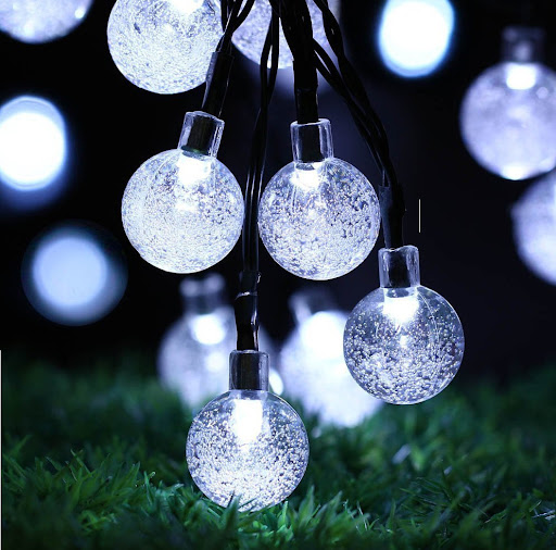 Title 5, Guirlande Lumineuse LED Solaire à Boules Bulles...