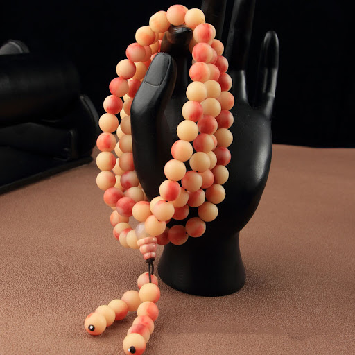 Title 7, Blood Tibetan Camel Bone String of 108 Beads fo...